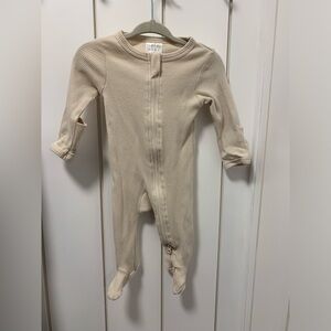 Mebie Baby Organic Footed Zipper  Baby Pajama
